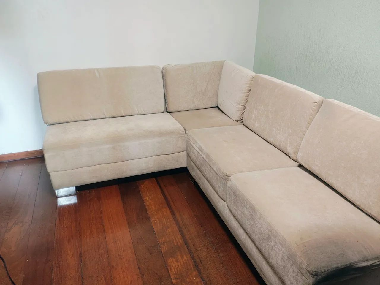 Sofá de canto bege - Foto 3