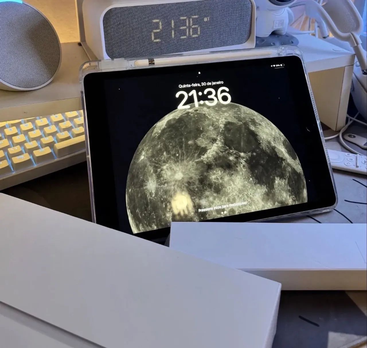 iPad prata 64GB em perfeito estado + Apple Pencil original  - Foto 4
