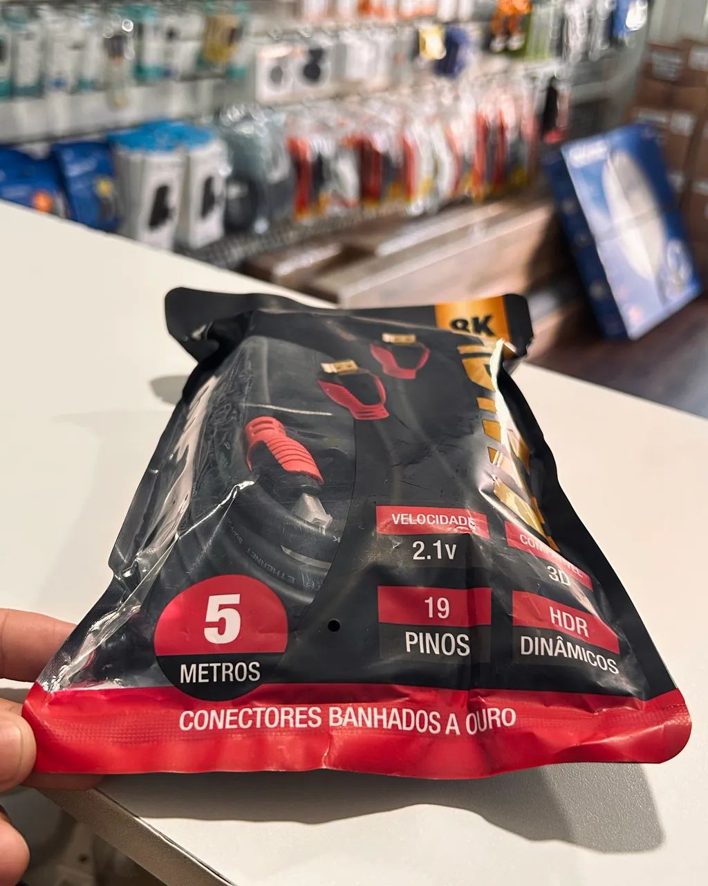 Cabo Hdmi 5 Metros 2.1 Compatível 3D / 4K e 8K 