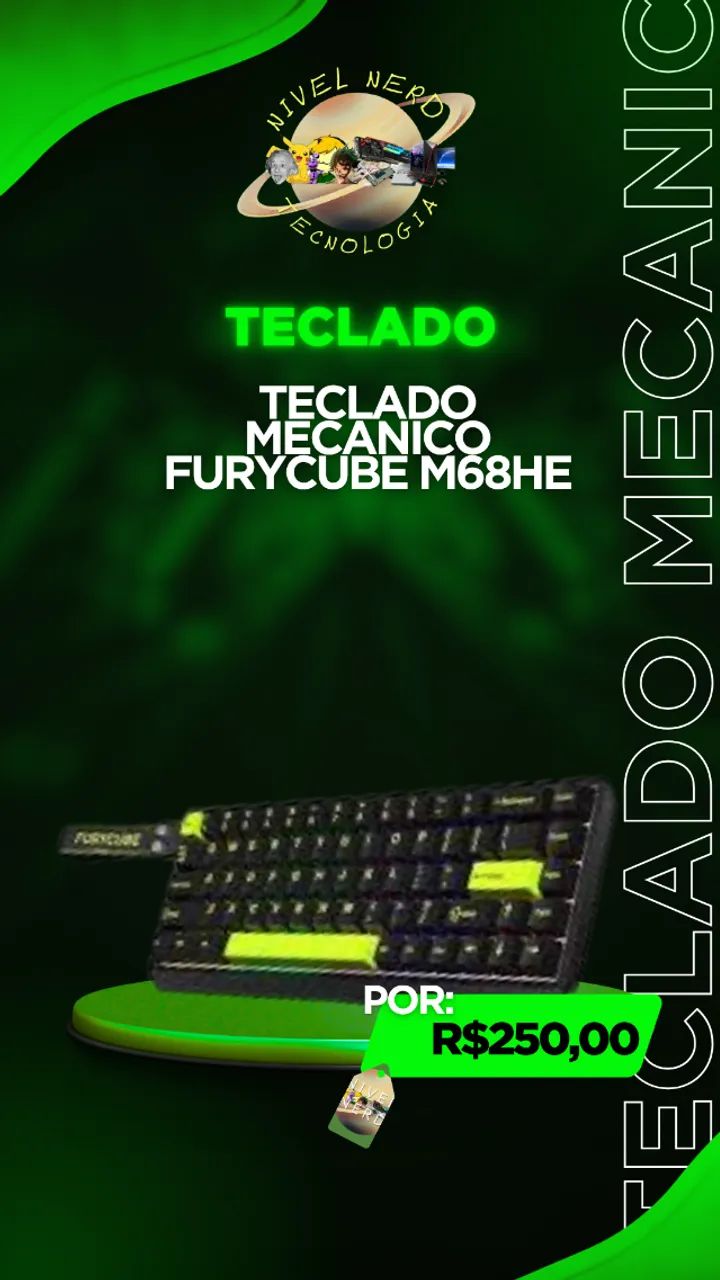 TECLADO MECANICO FURYCUBE M68HE
