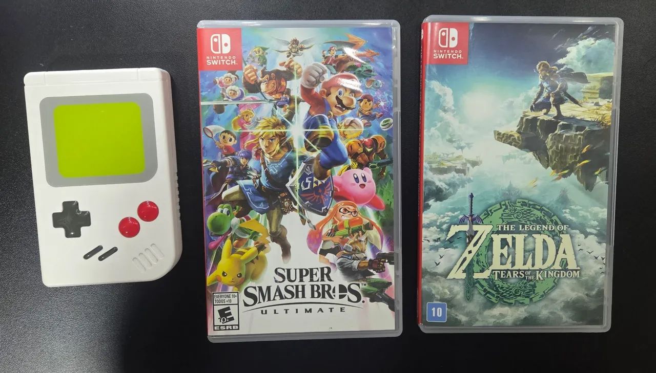 Combo jogos switch Zelda Tears of the kingdom + Super Smash bros