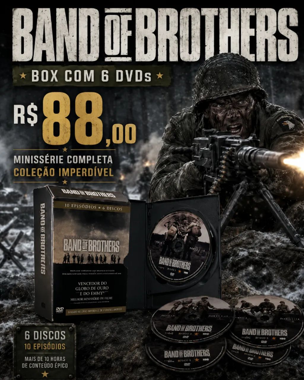 BOX DVD COM 6 DISCOS - BAND OF BROTHERS
