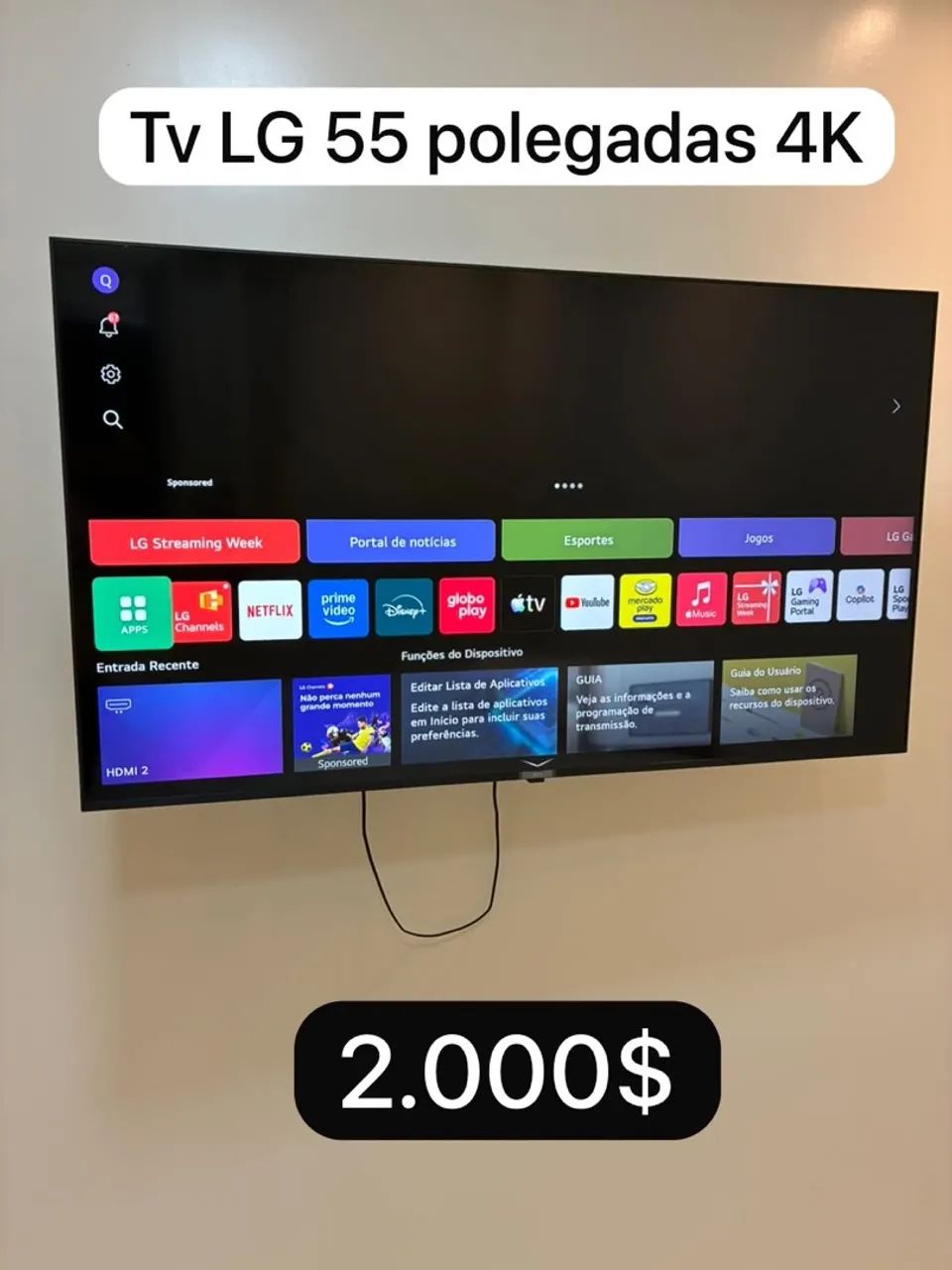 Tv LG 55? 4k