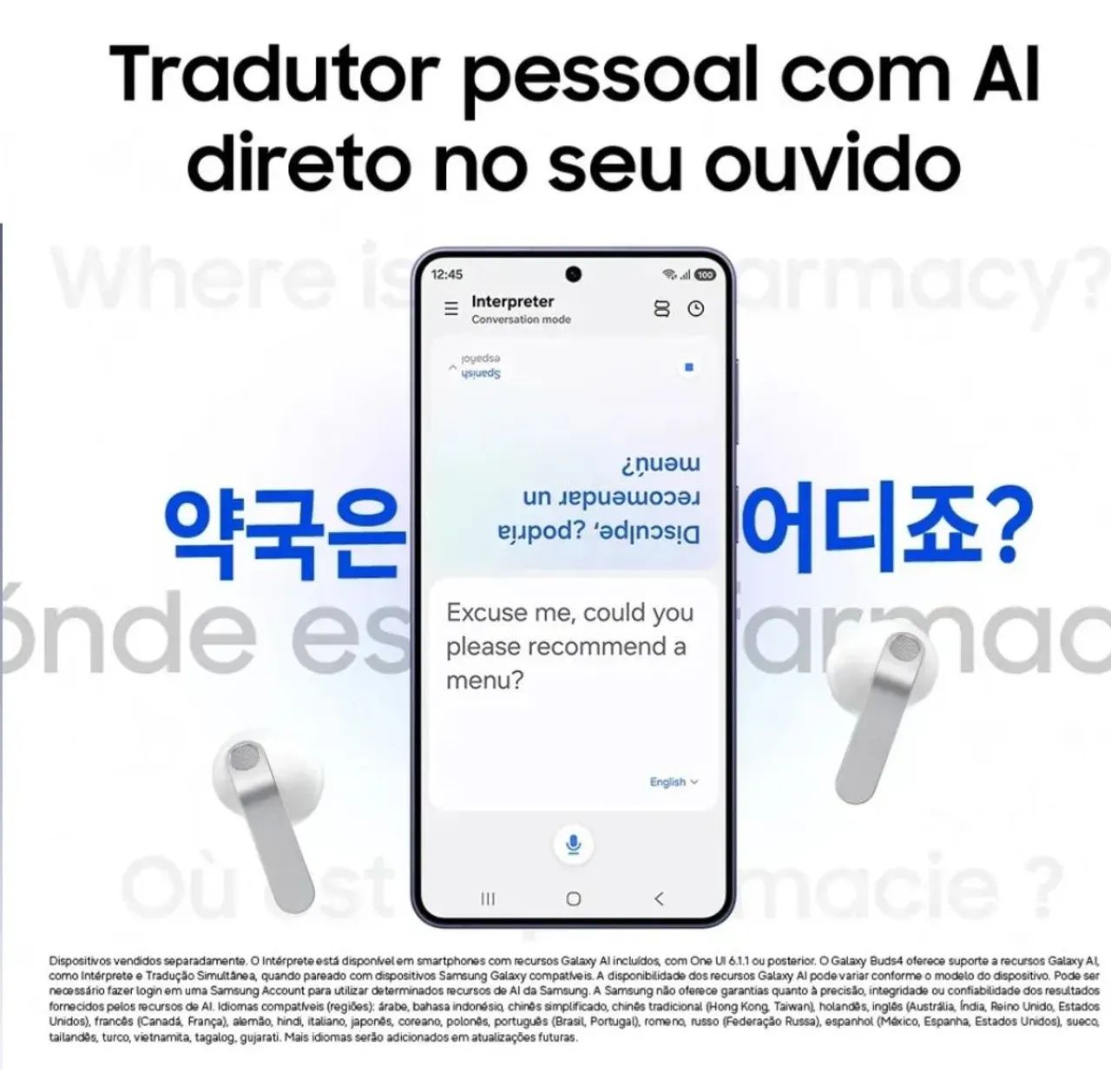 Fone Bluetooth Samsung galaxy Buds4 - Foto 2