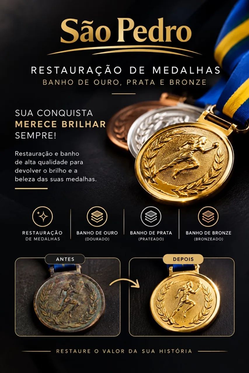 Restauração de medalhas 