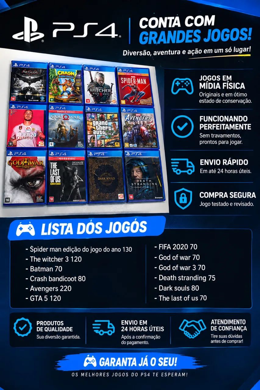 Jogos de PS4 