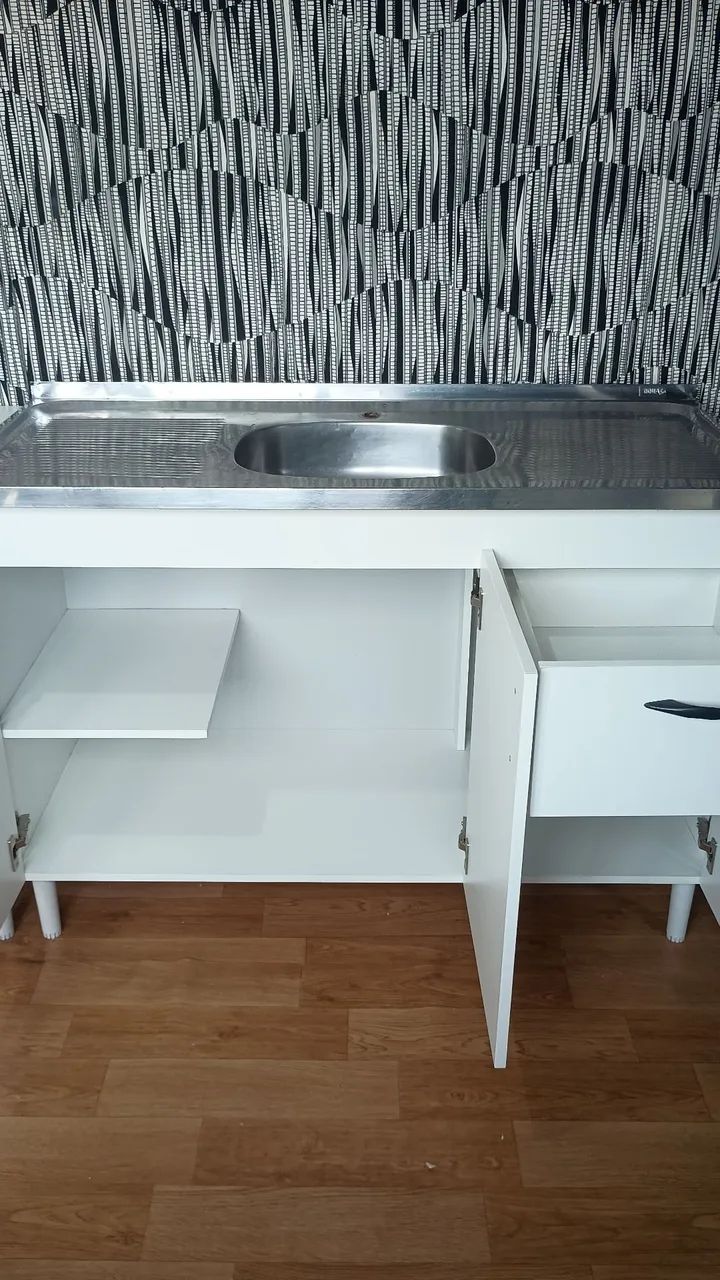 Cozinha em MDF com cuba inox - Foto 4