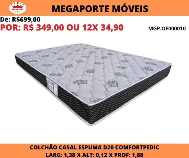 Colchão Casal Espuma D20