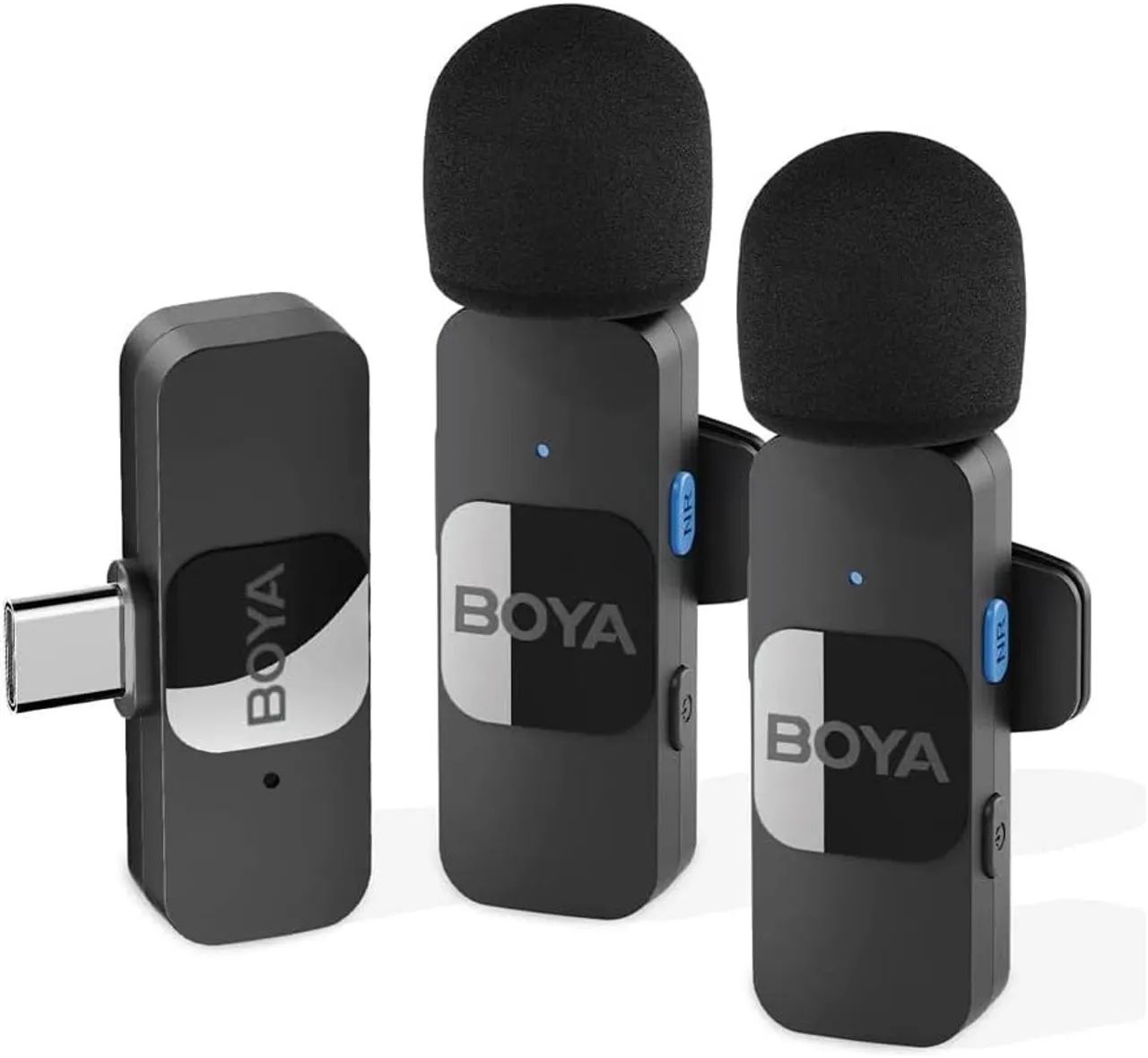 Microfone duplo de lapela wireless "BOYA" - Foto 2