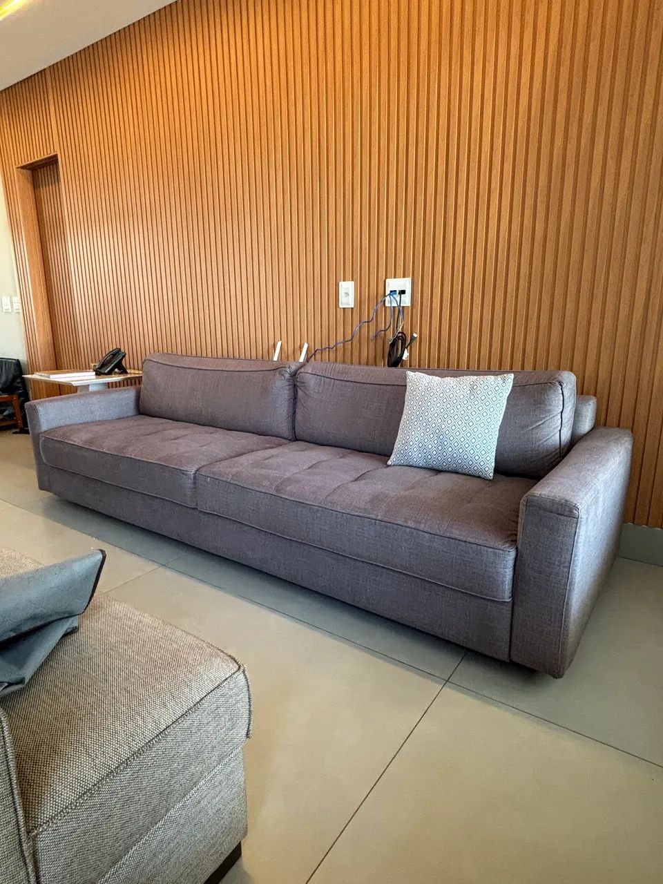 Sofá Cinza 3/ 4 Lugares 270cm Líder Interiores - Foto 2