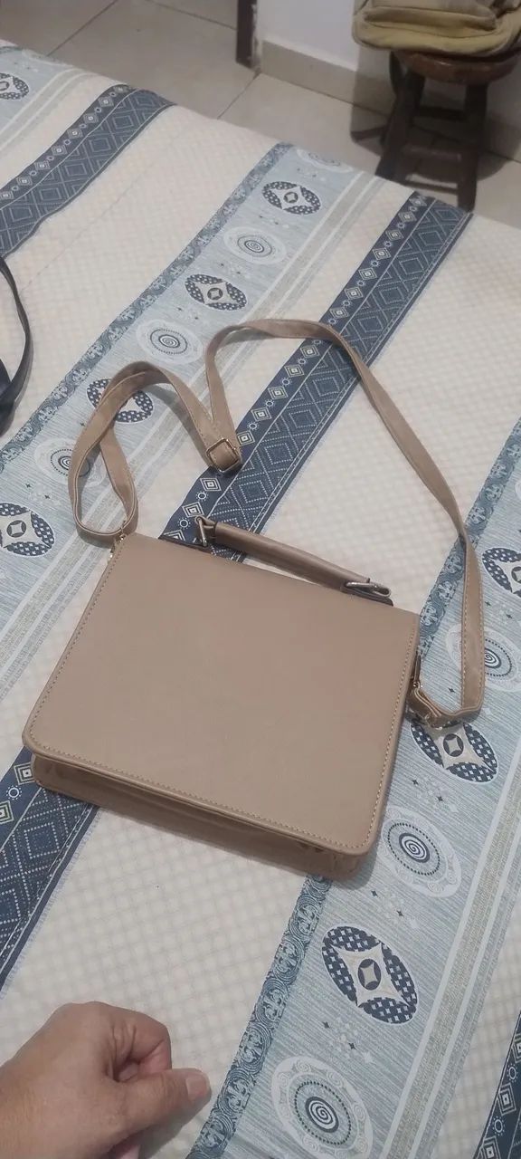 Bolsa transversal bege - Foto 2