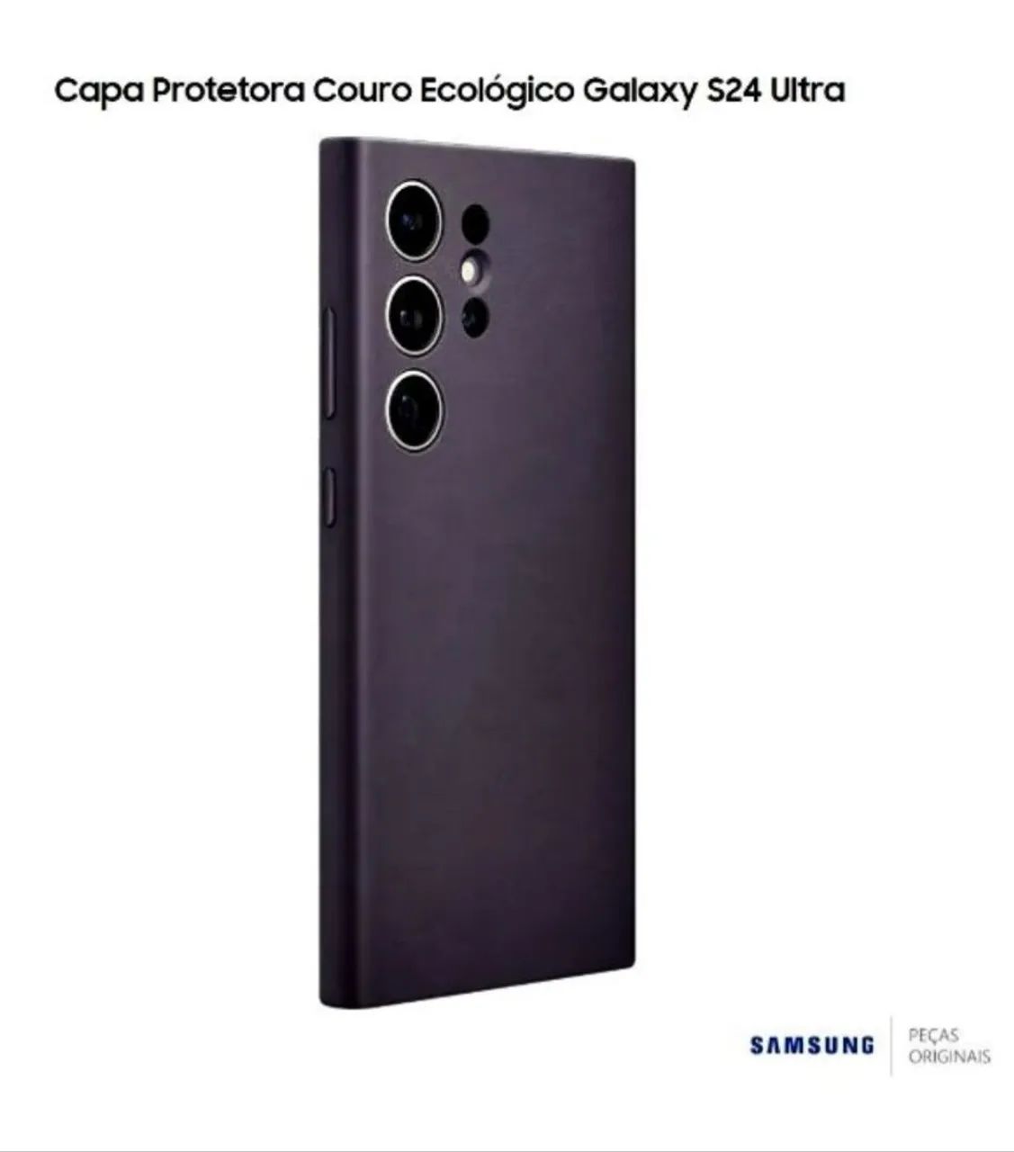 Case S24 ultra original samsung couro ecológico 