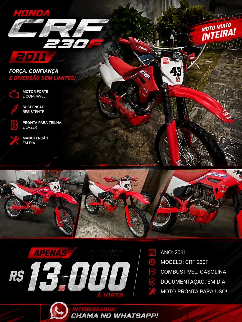 Crf 230F 2011 - Foto 3