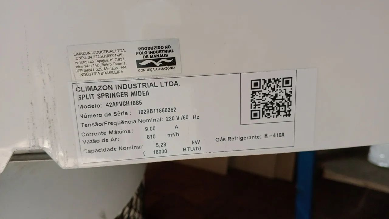 Ar condicionado Springer Midea de 18 mil BTUs-220V - Foto 3