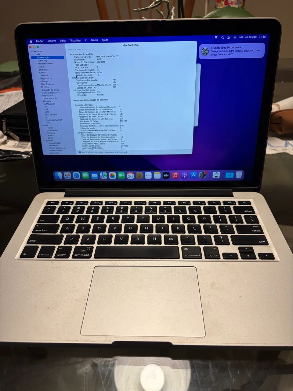 MacBook Pro 2015 8Gb   539 ciclos 