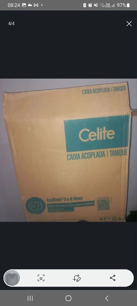 Vaso com caixa acoplado marca celite primeira linha - Foto 3