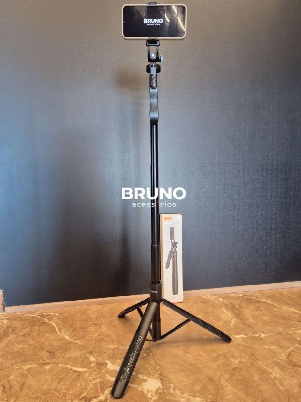 Tripé bastão selfie Bluetooth alpha 1,50m - Foto 2