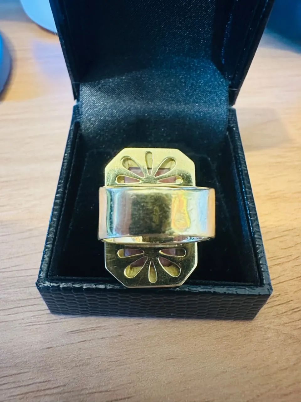ANEL EM OURO 18K COM PEDRA ROSA NATURAL - 19,0 g - Foto 4