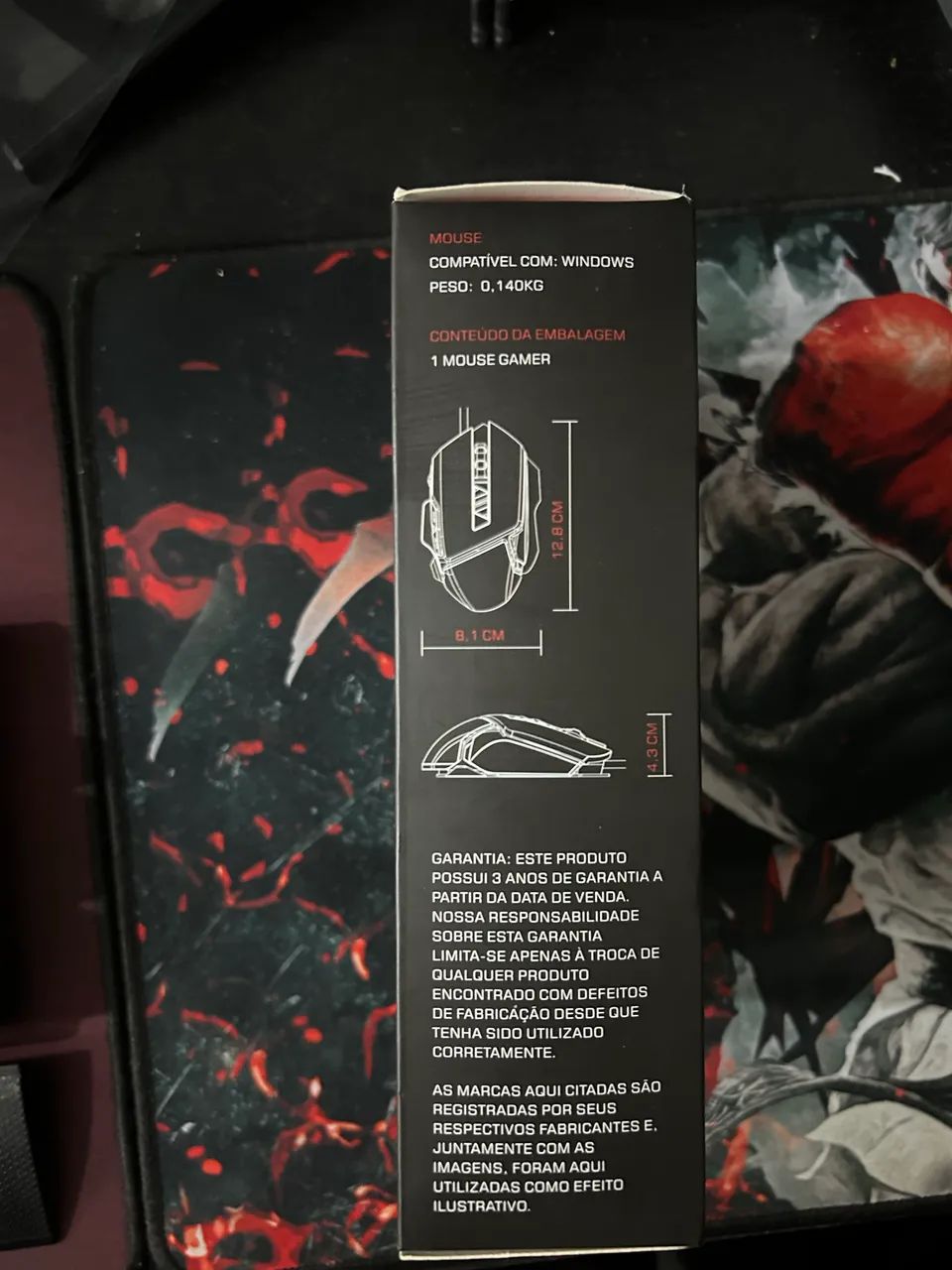Mouse Gamer Warrior IVOR 3200 DPI - Novo e ergonômico - Foto 4