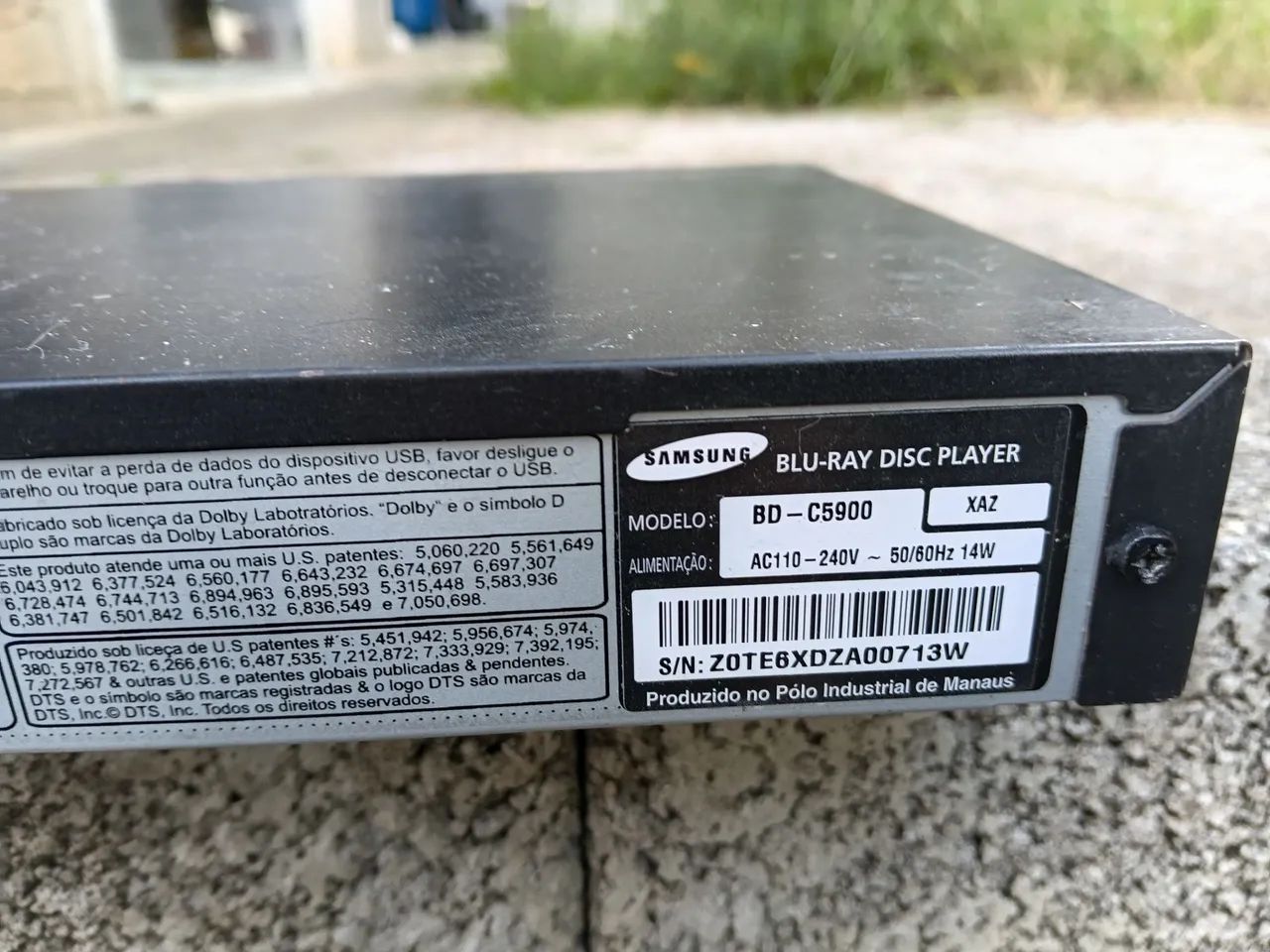 Blu-ray 3d Samsung bd-c5900 com defeito no estado - Foto 5