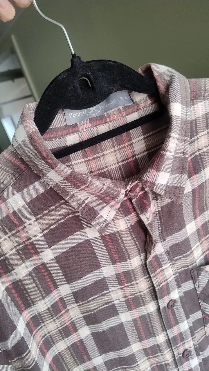 Camisa de botão masculina Hering GG - Foto 4