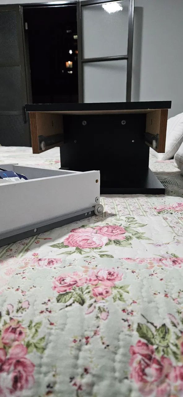 Kit 2 Mesa de cabeceira com gaveta em MDF - Foto 5