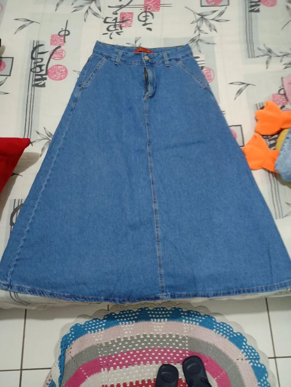 Saia longa jeans nova - Foto 2