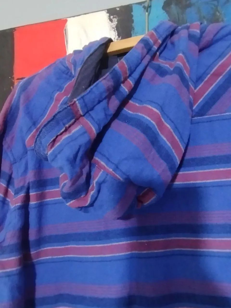 Camisa xadrez moleton com capuz  Tam. M - Foto 3