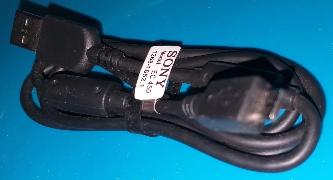 Cabo Usb de Dados e Carregamento V8 Original Sony ES-450 Filtro Blindado Até 4.0a 1 Metros