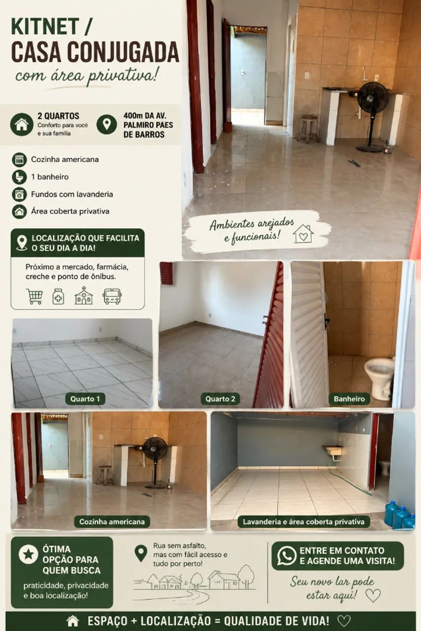 KITNET / CASA CONJUGADA DISPONÍVEL