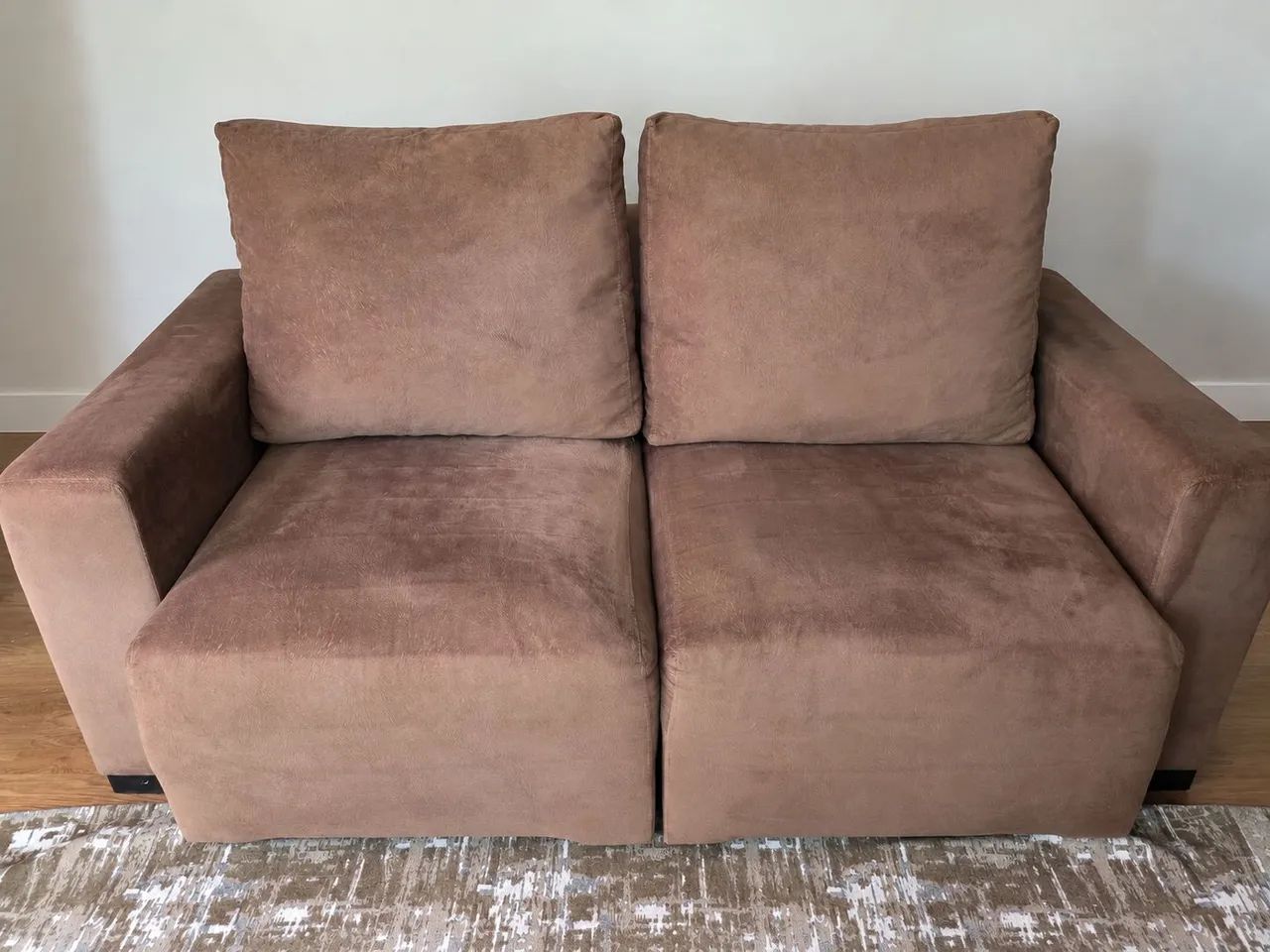 Sofá Retrátil Marrom com Chaise - R$ 300 - Foto 2