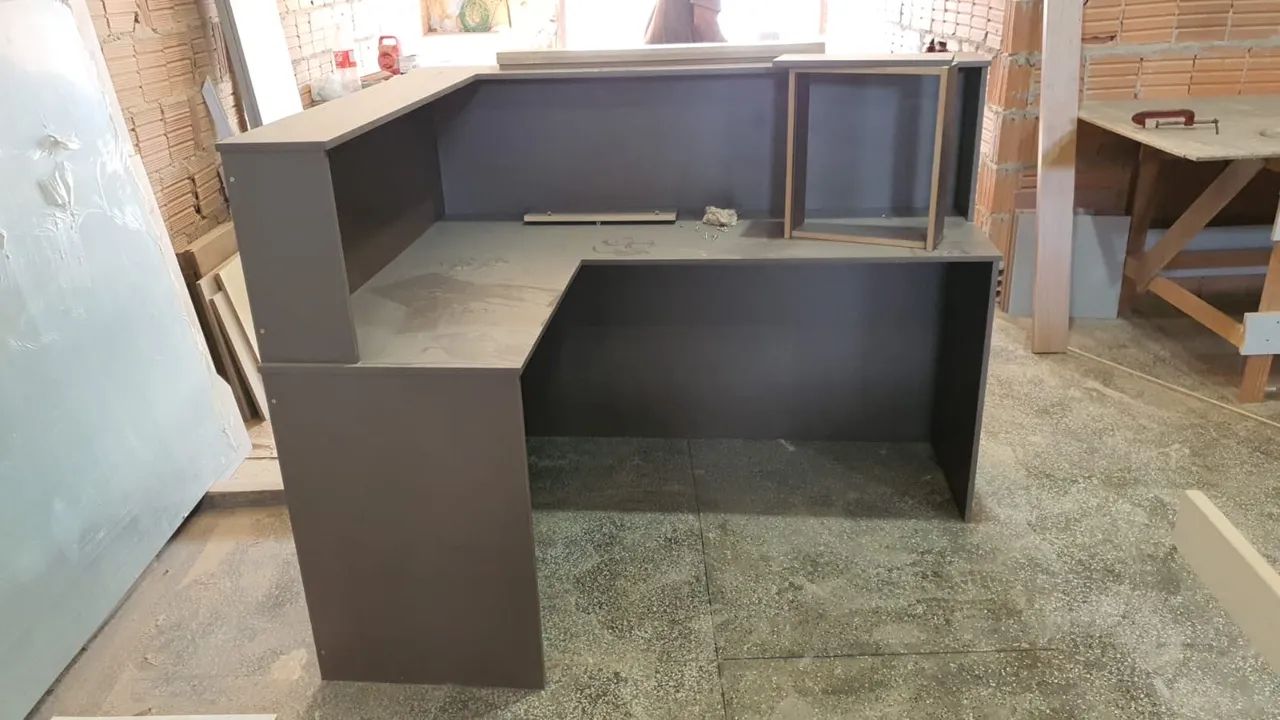 Balcão caixa - mesa em L - Foto 2
