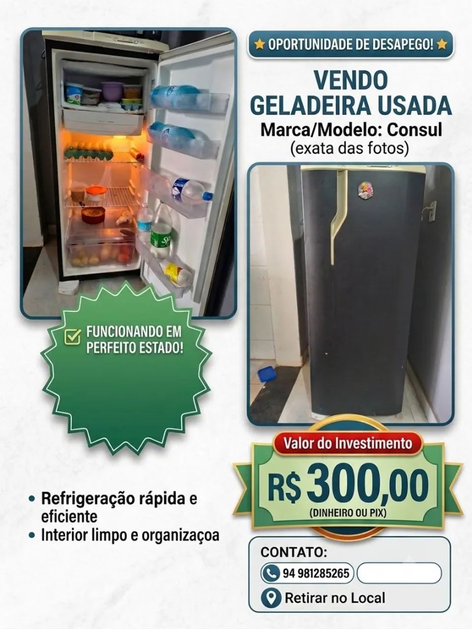 Vendo Geladeira 