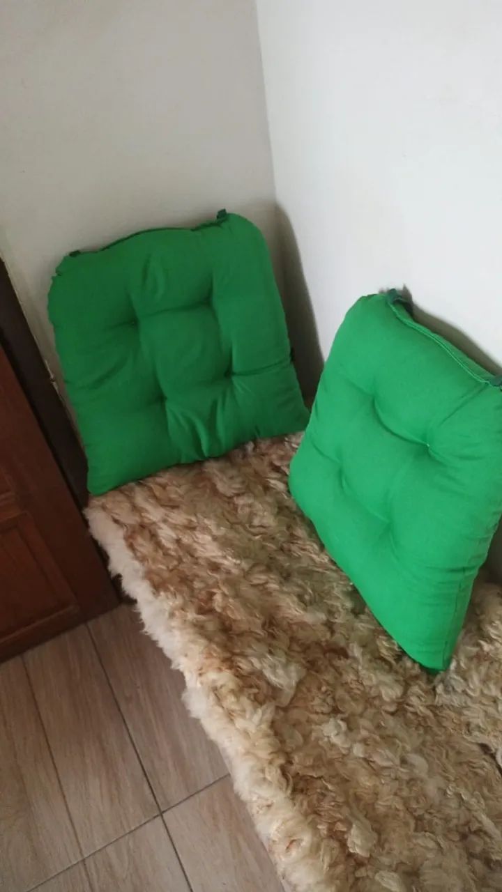 Almofadas 2 Fouton  cor Verde Confortavel e Acolchoada design.  - Foto 5