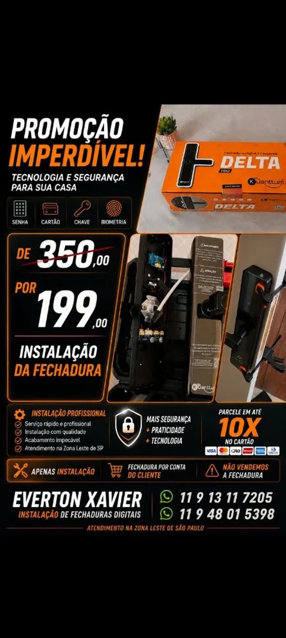 Fechado eletrônica digital instalação apenas  - Foto 3