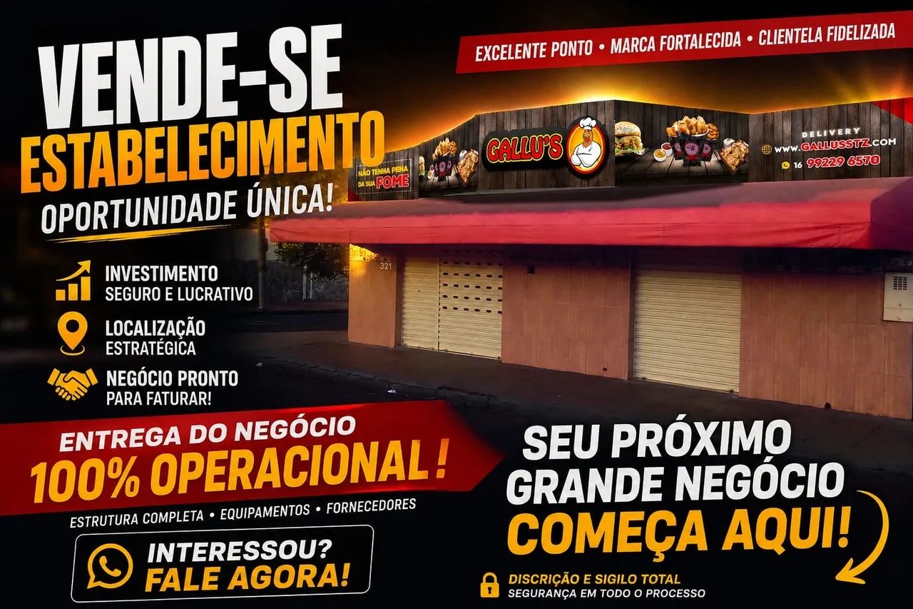 Vendo Restaurante pronto para trabalhar