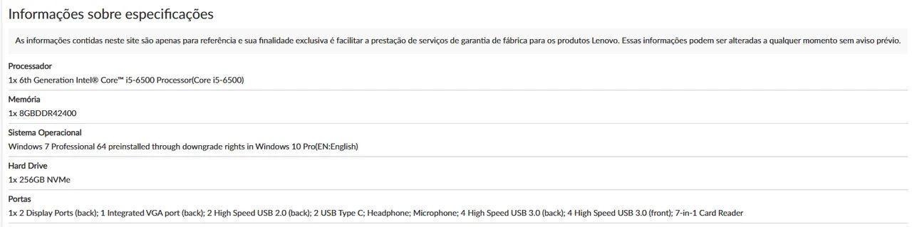 Desktop Lenovo ThinkCentre M910s Com Processador Intel Core i5 6500 3.2Ghz - Foto 5