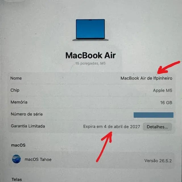 MacBook Air m5 512gb 16gb 15 polegadas - ZERADO! - Foto 3