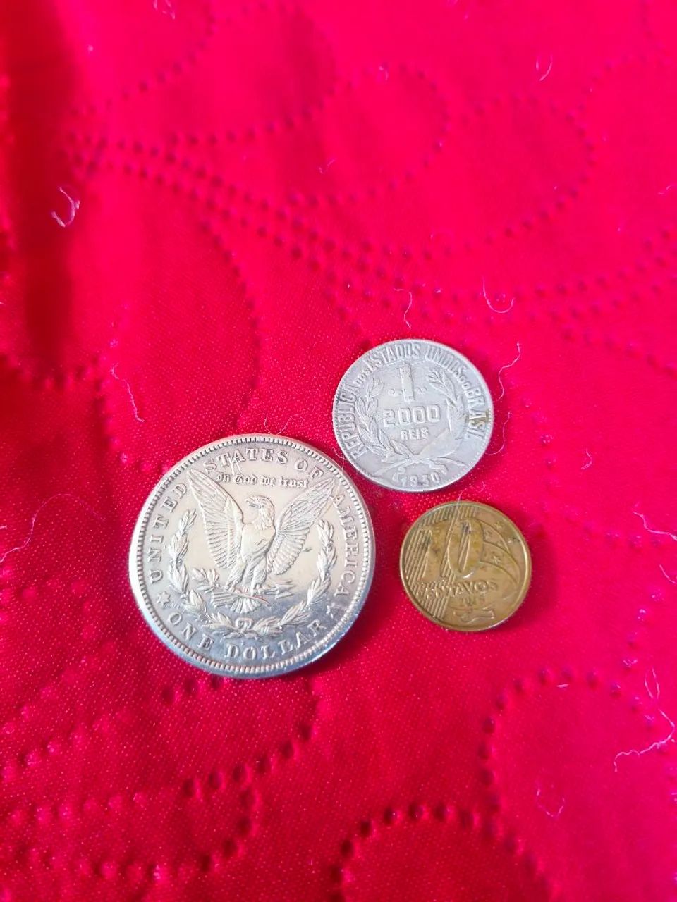 Moedas antigas de prata 