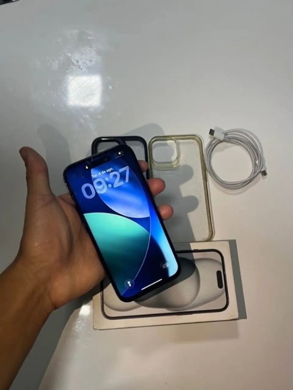 iPhone 15 Preto Completo | 2 Capinhas + Cabo + Caixa Original - Foto 3