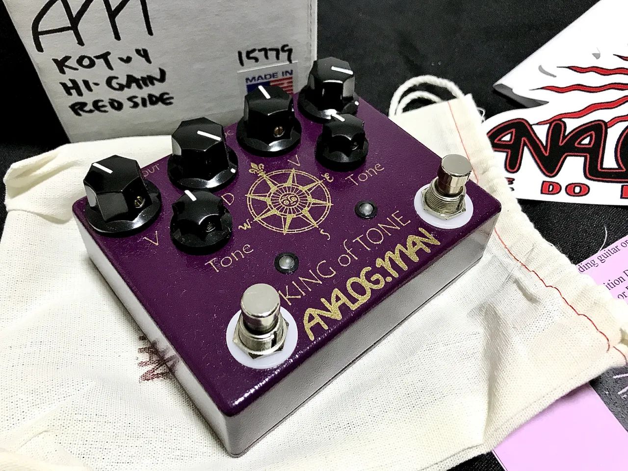 ギター Analog.Man KingOf Tone V4 Analogman King Of Tone v4 Red Side (NOVO) - Equipamentos e