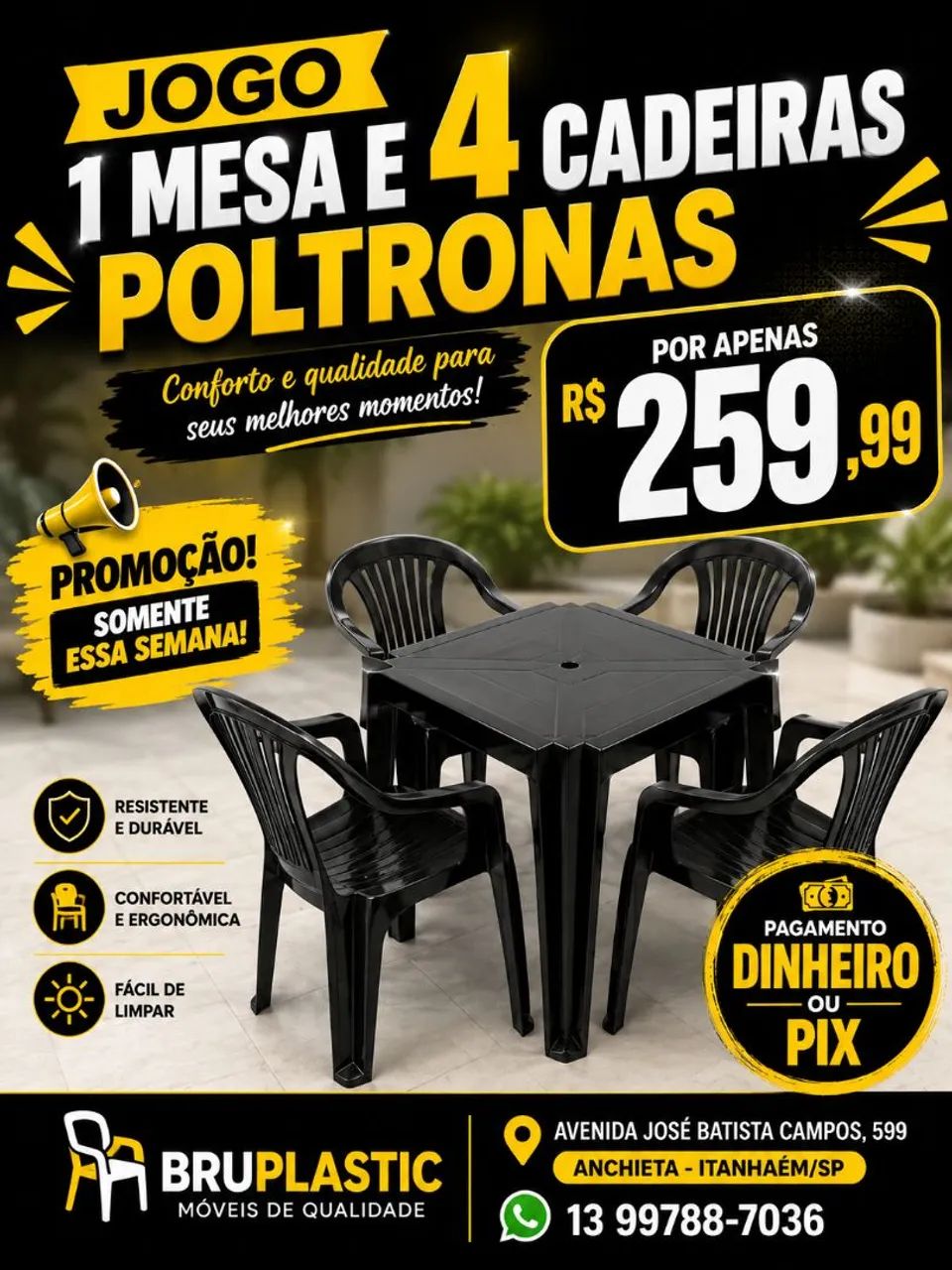 MESAS E CADEIRAS EM PROMOÇÃO  - Foto 3