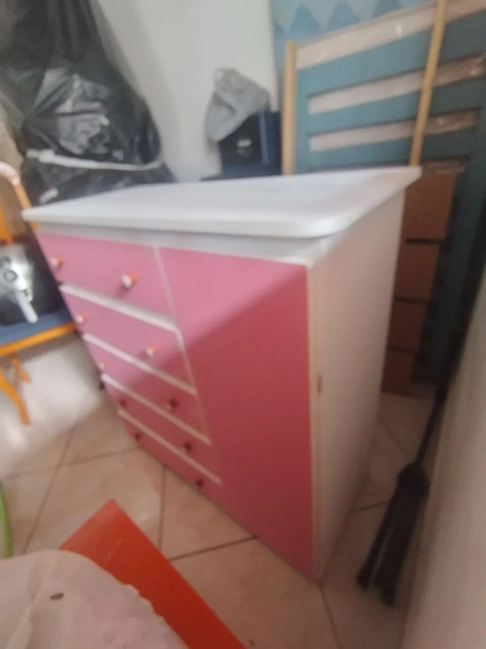 Cômoda infantil rosa - Foto 5