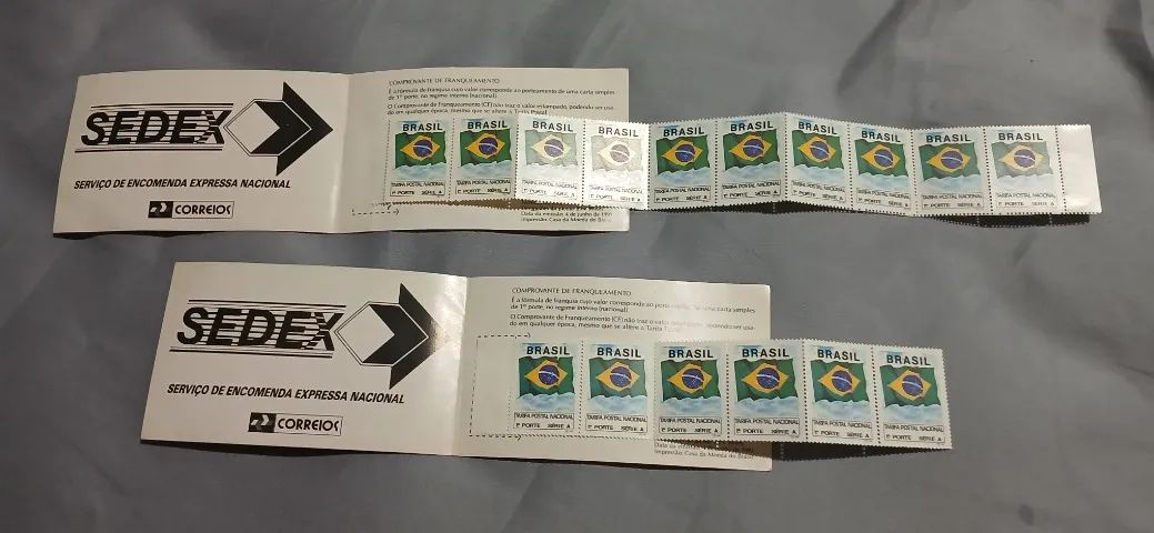 Cartelas Antigas Correios Comprovante Franqueamento Série A - Foto 6