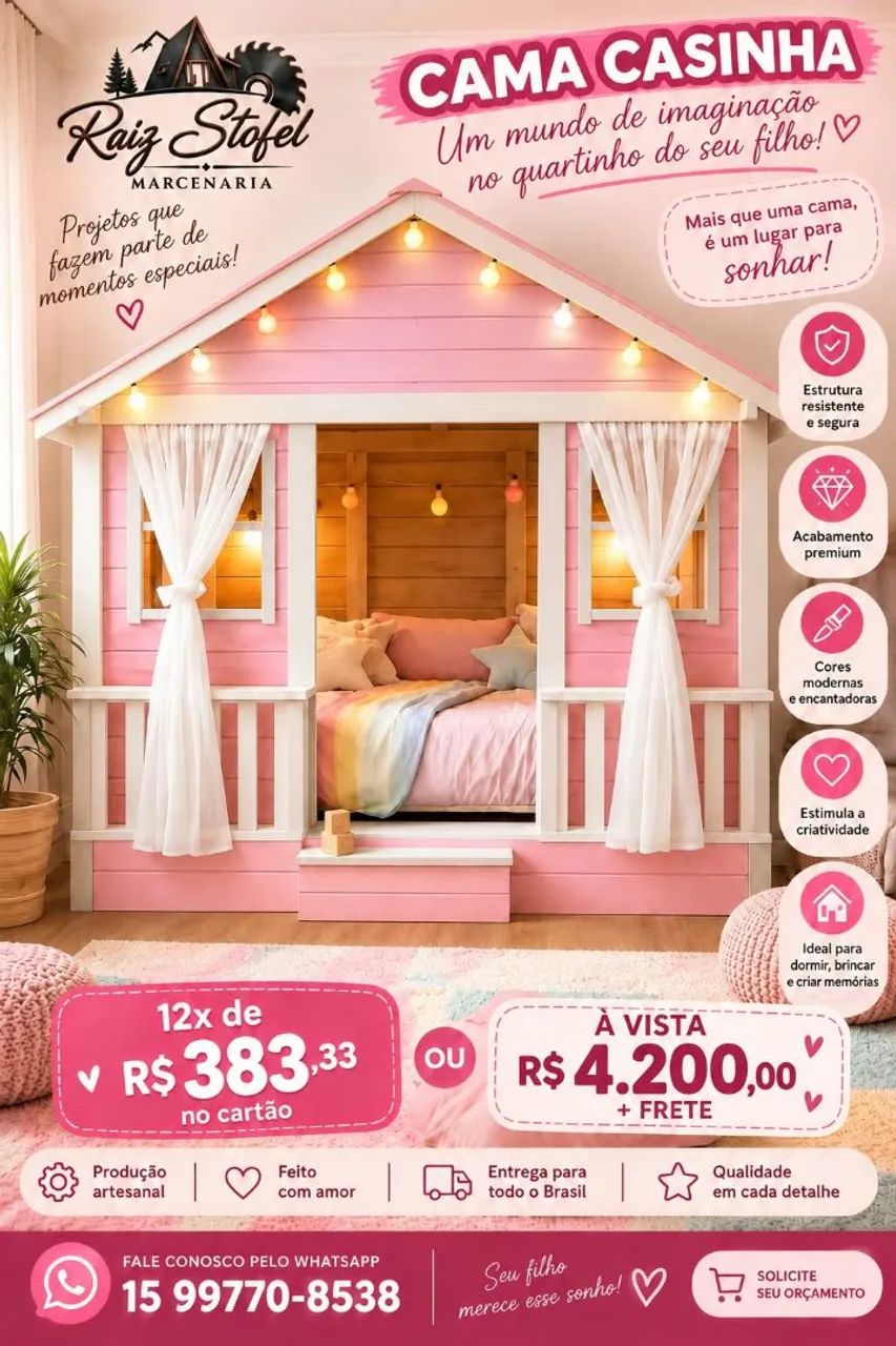 CAMA CASINHA INFANTIL 