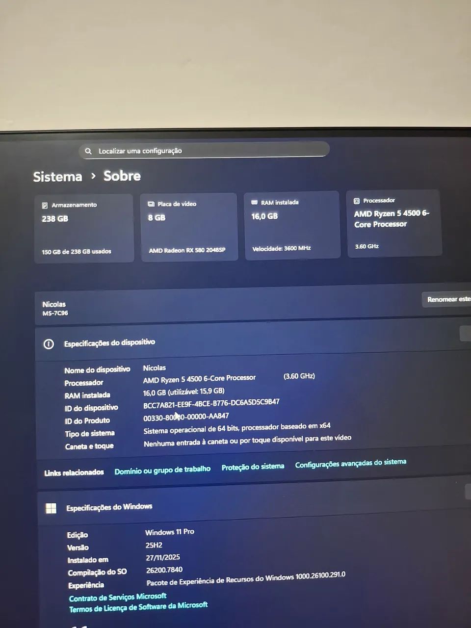 Processador Ryzen 5 4500 (Usado) - Foto 5