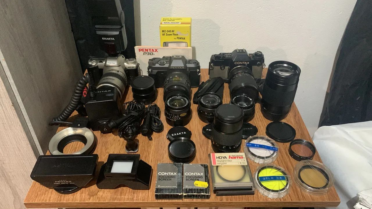 Maleta contax com câmeras e itens  - Foto 2