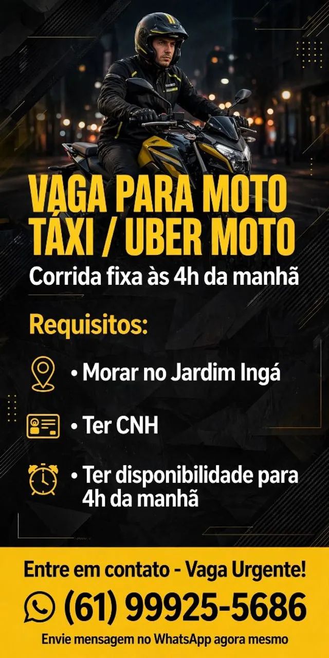 VAGA INÍCIO IMEDIATO
