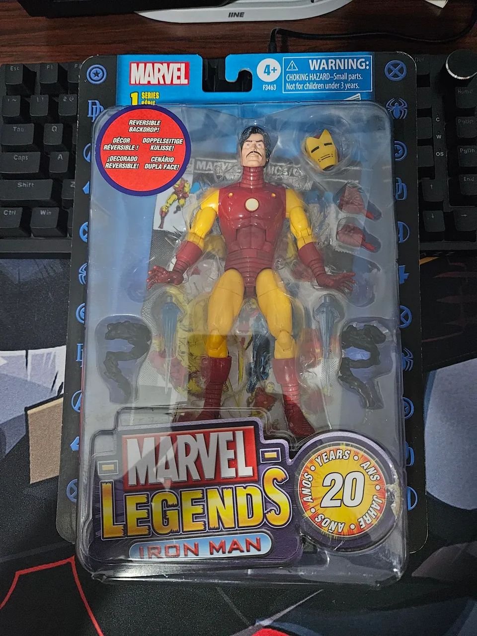 Action figure marvel legends homem de ferro 20 anos 