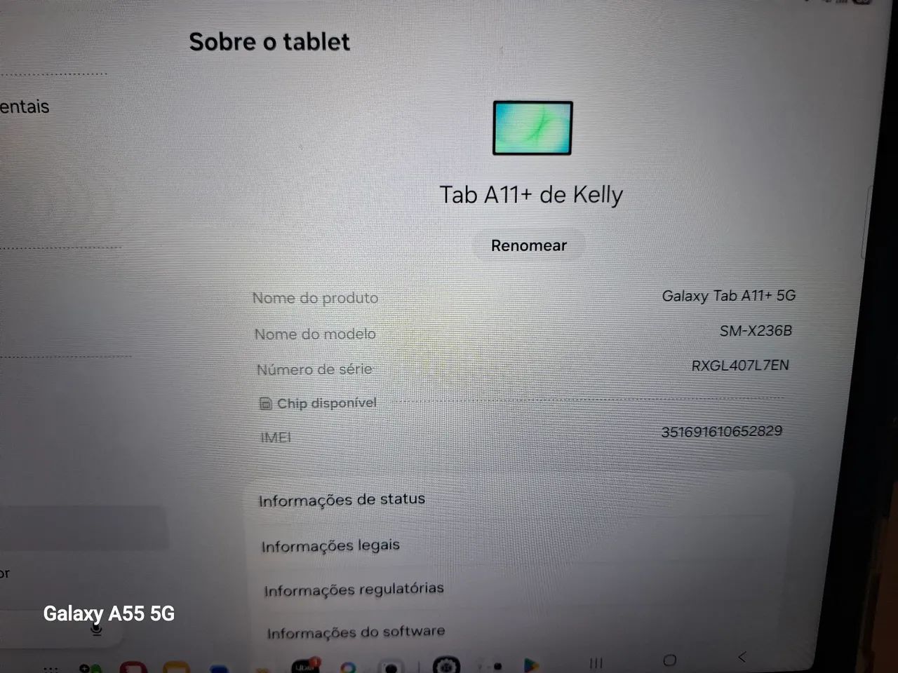 Vendo tablet A 11 mais sansung entrada pra chip 5g - Foto 3